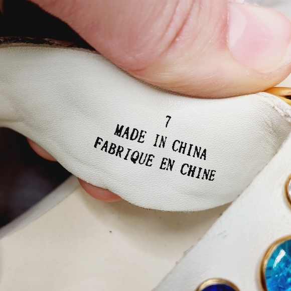 New Bundle of 3 Abound/J. Campbell Blue/Pink/Cream Metallic Braided Sandal S106 - Picture 4 of 12